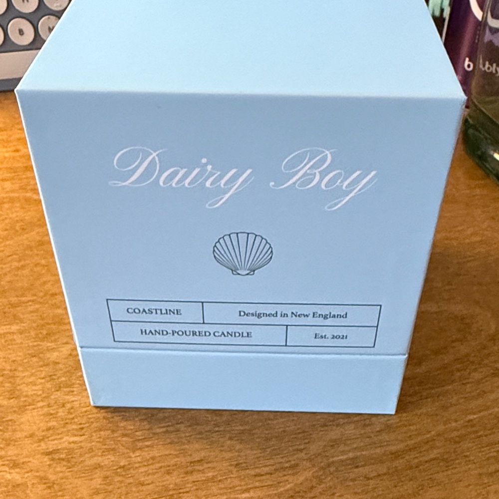 Dairy Boy Coastline Hand-Poured Candle - Light Blue